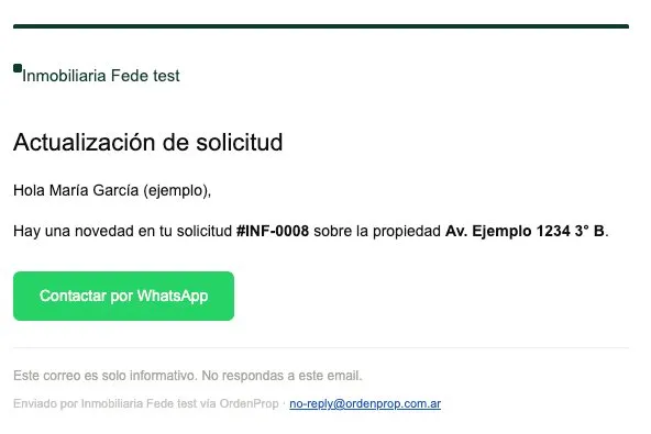 Email automático