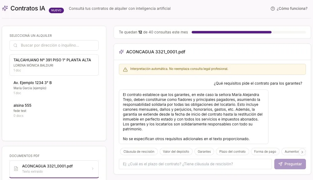 IA para contratos de alquiler